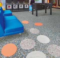 Forbo Allura Material 63588DR7 pink terrazzo circle фото 3 | FLOORDEALER